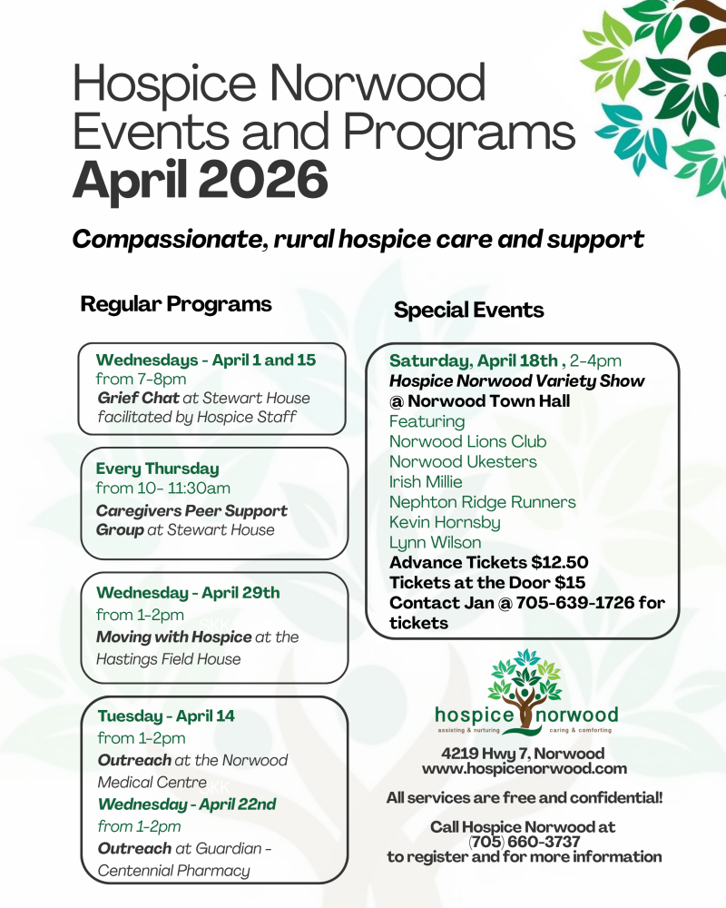 April 2026 Events poster